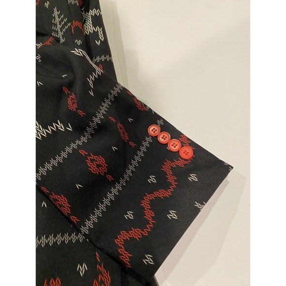 TIPSY ELVES Men's The Rage Deer Christmas Blazer With Tie Set‎ Sz 42J Black - Picture 8 of 13